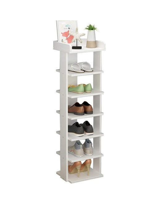 Mueble Zapatero Organizador Racks 7 Niveles Armable 6 Pares Blanco