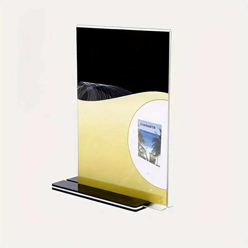 Porta Folleto Base Acrilica Transparente 16x10cm 1/4 Carta