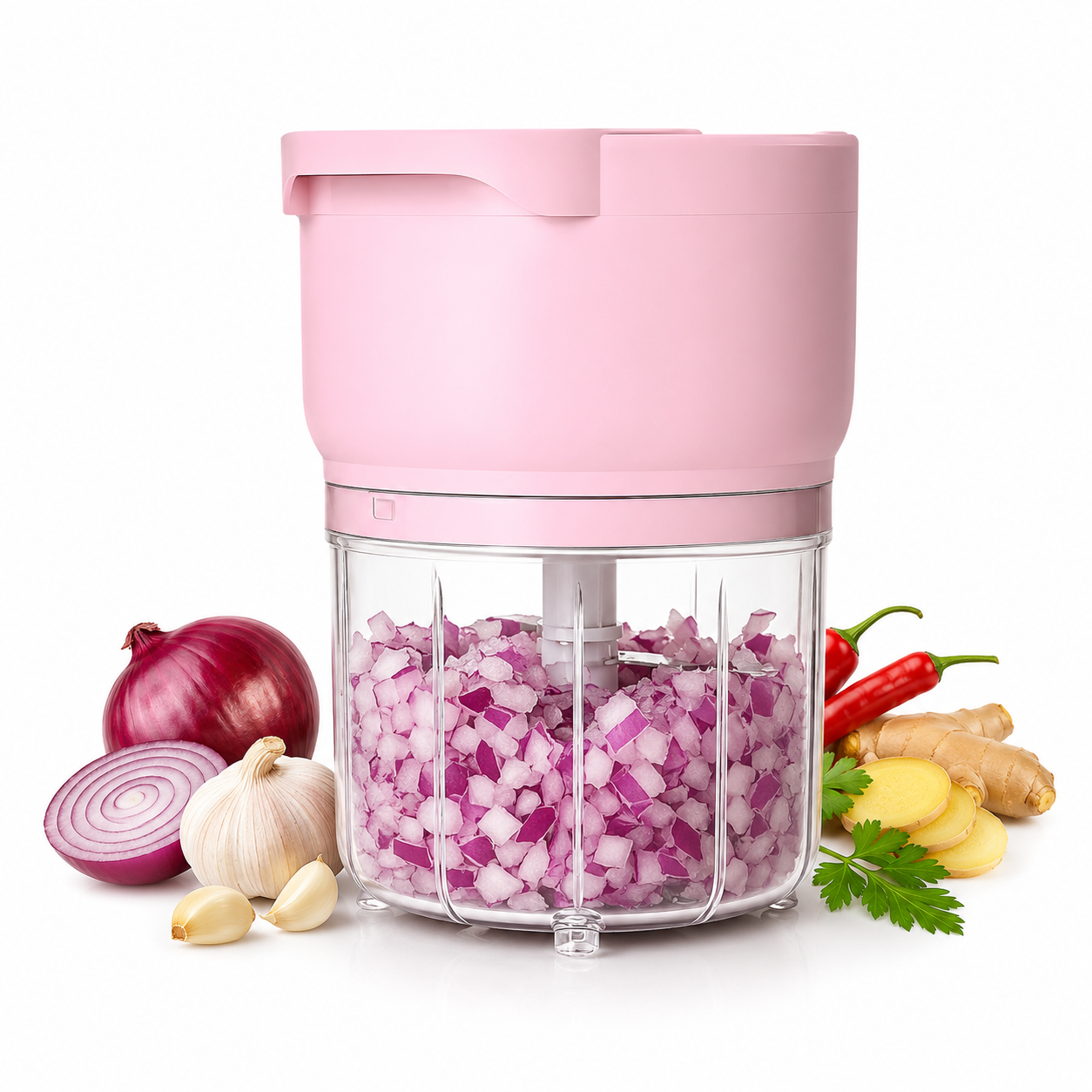 Procesador Multifuncional Alimentos Picadora Recargable 500ml