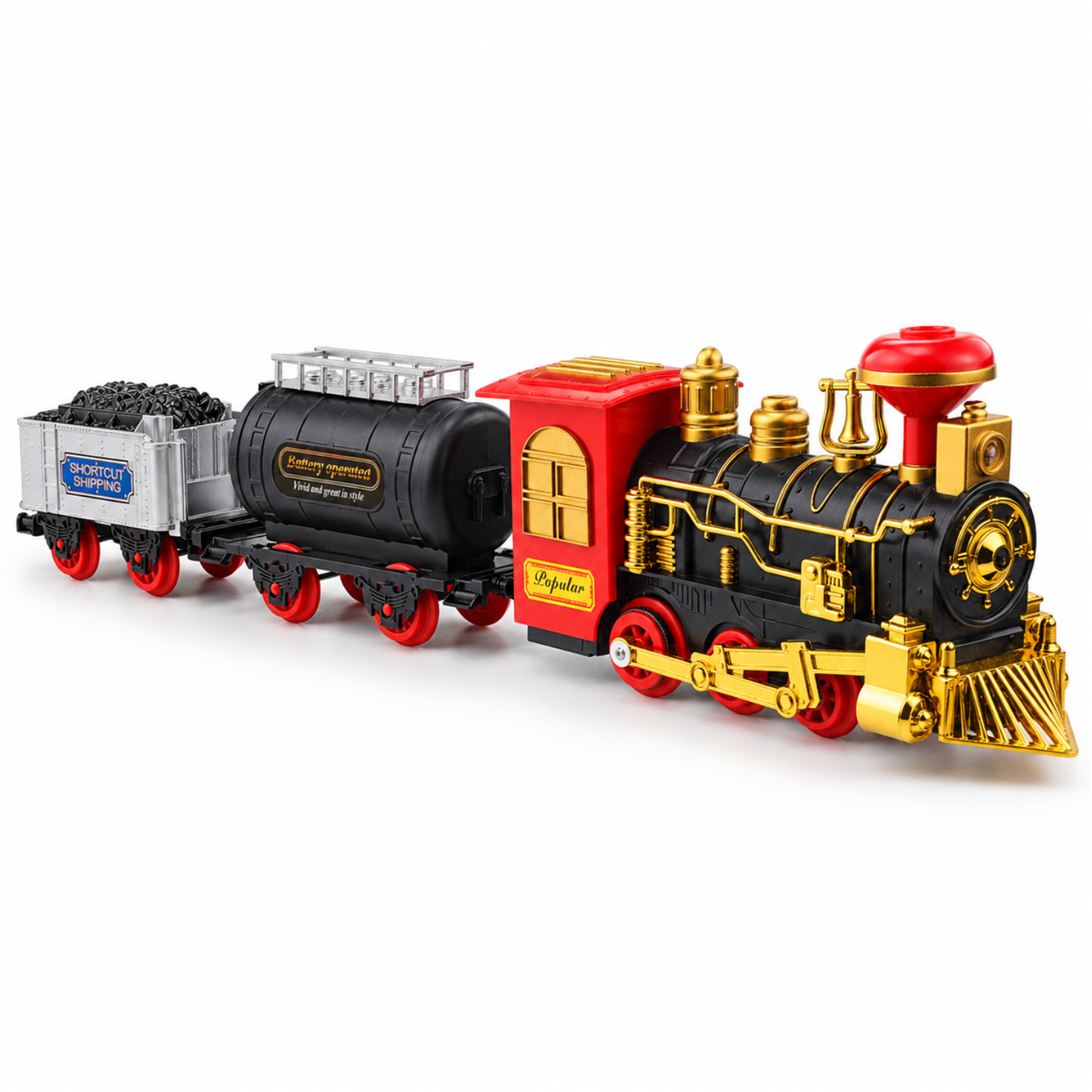 Tren Juguete Juguetes Tren Electrico Humo Para Navidad 9pcs