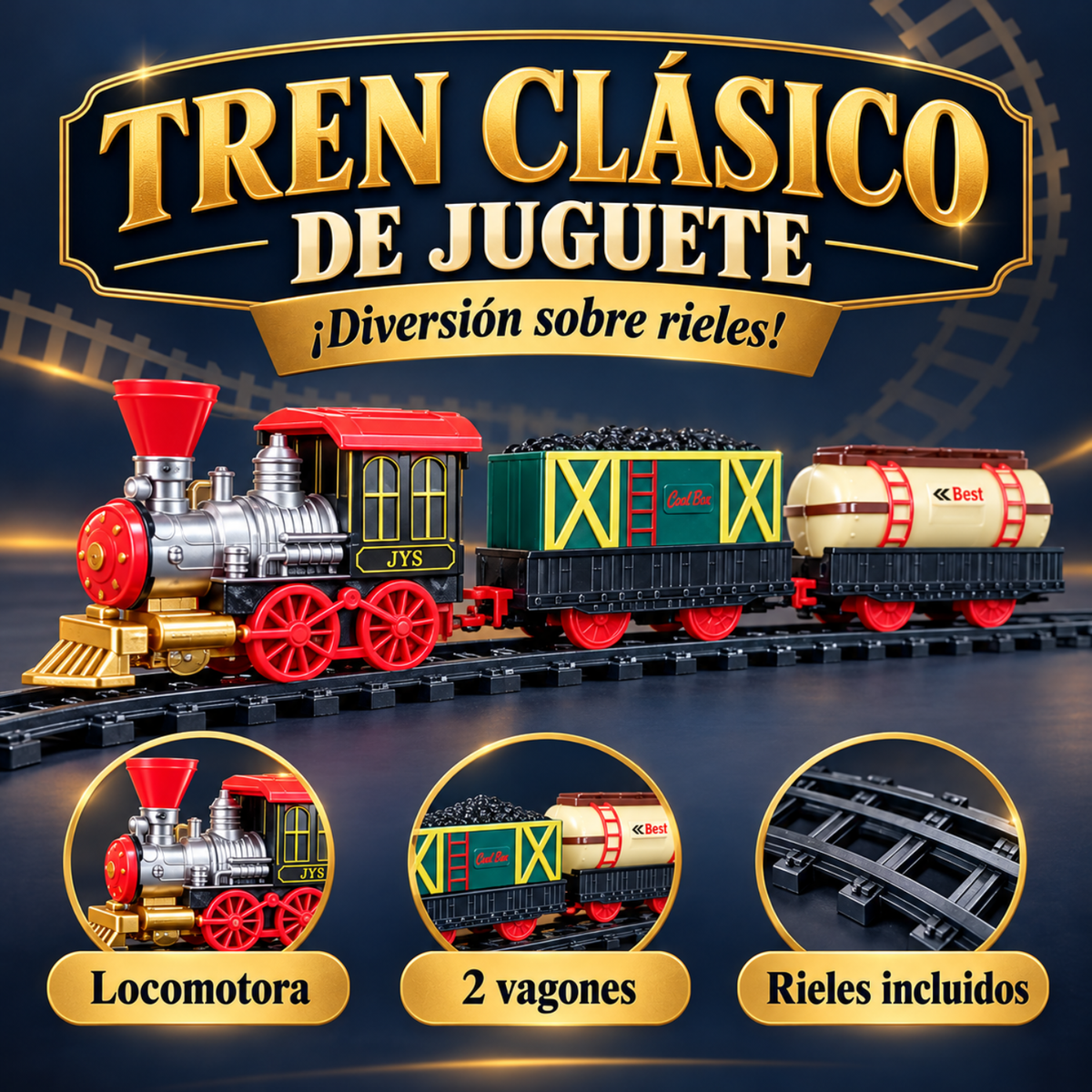Tren Juguete Juguetes Tren Electrico Para Navidad Tren 11pcs Clasico