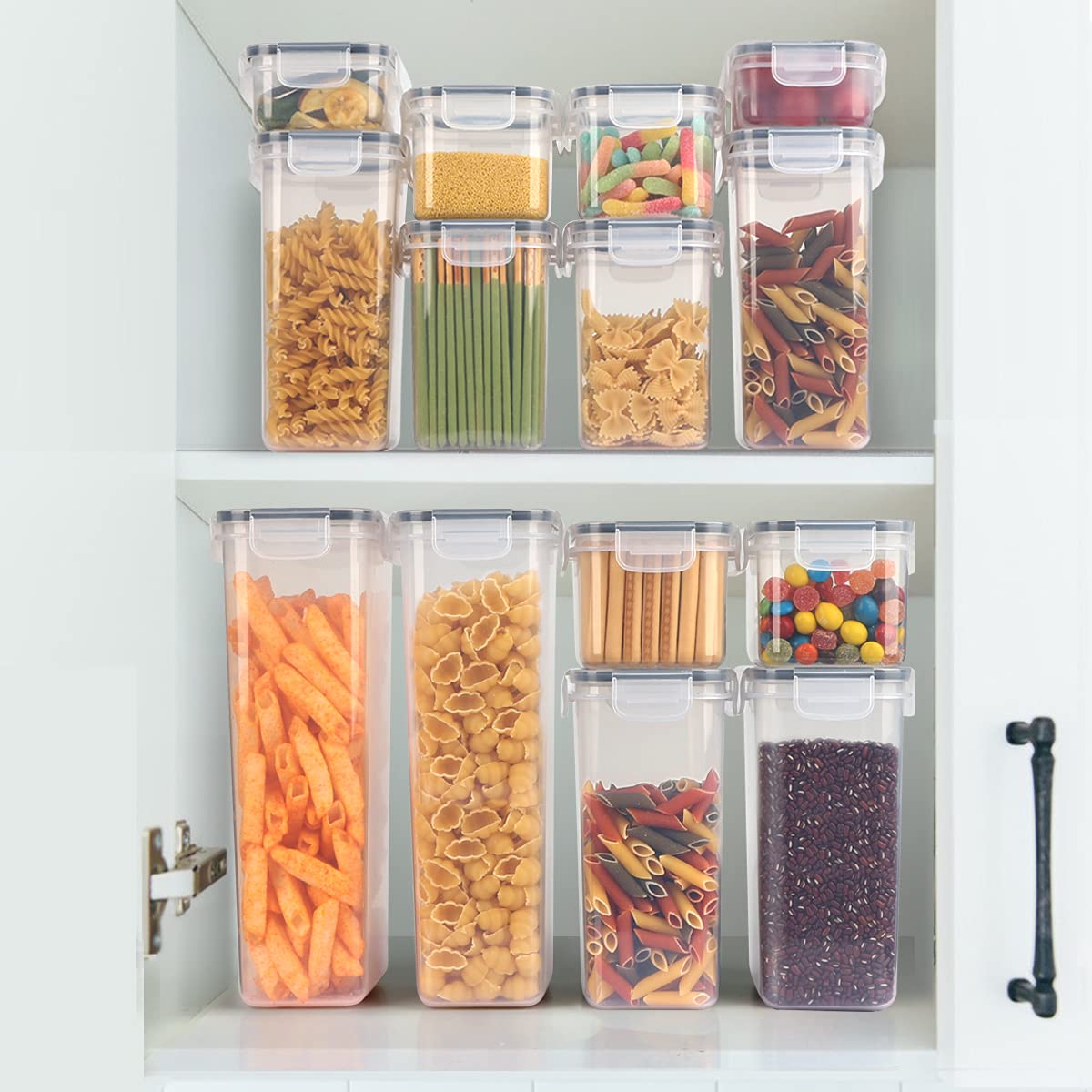 X28 PCS Tappers Organizadores Despensa Frascos Condimentos Recipientes