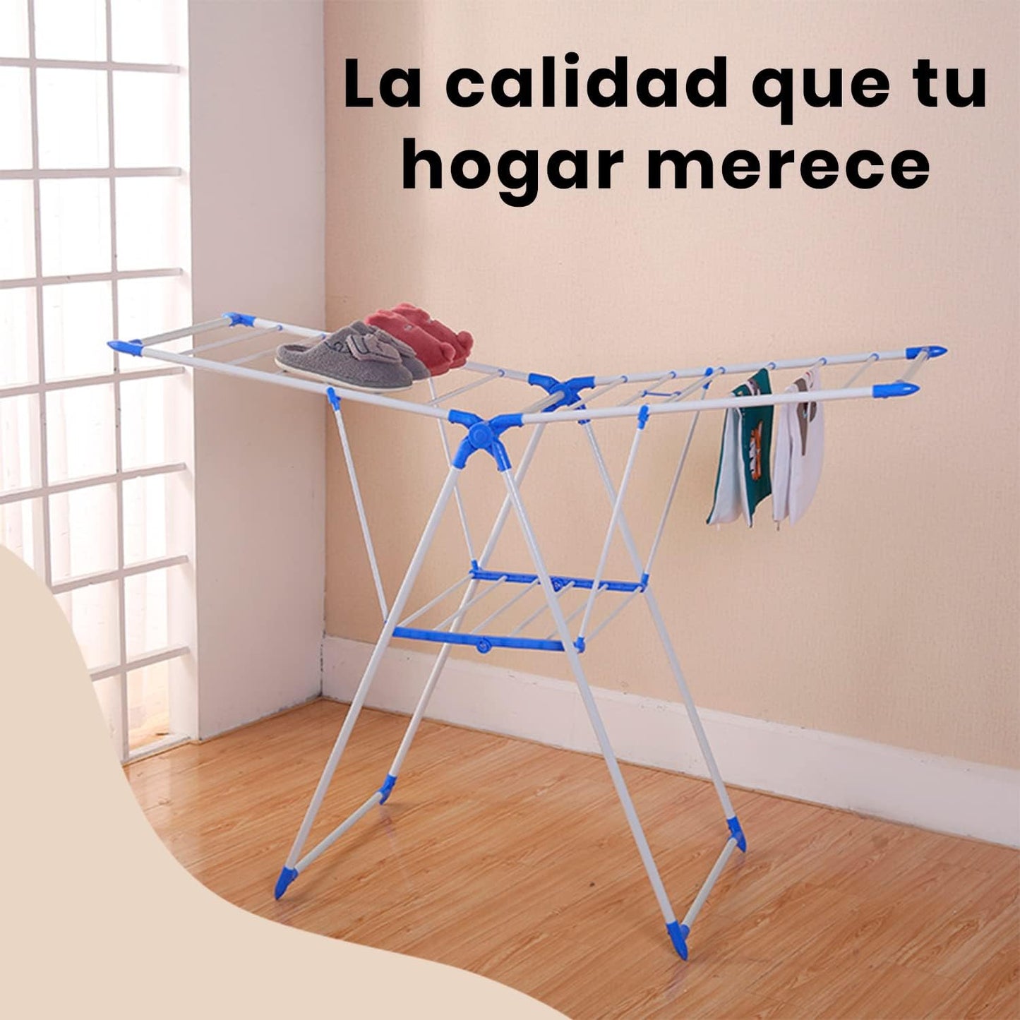 Tendedero Ropa Plegable Colgador Ropa Retractil Tendederos