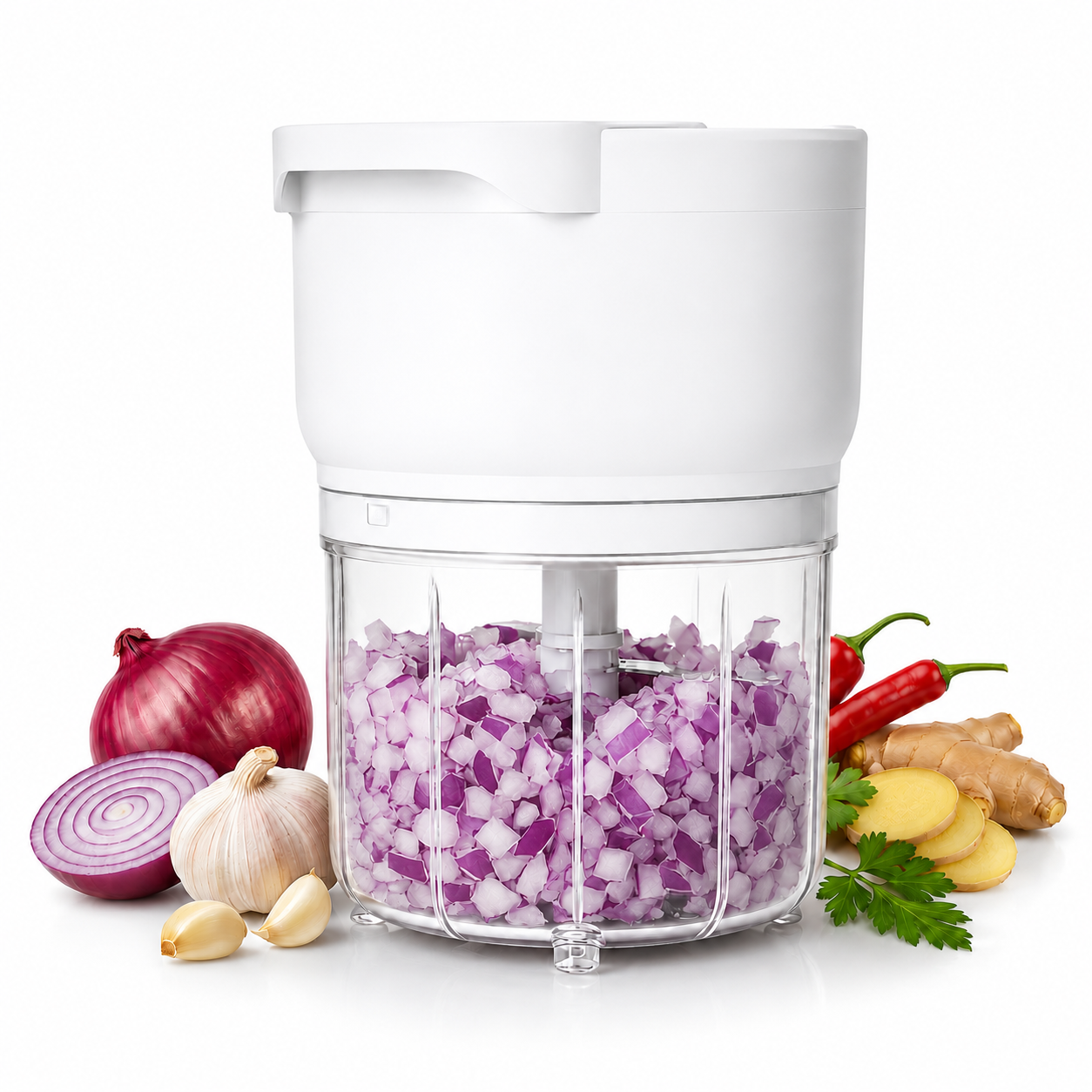 Procesador Multifuncional Alimentos Picadora Recargable 500ml