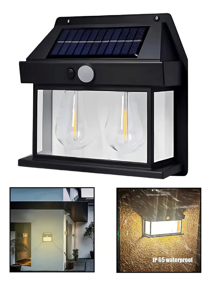 Faroles Solares Exteriores Focos Led Terraza Farol Doble