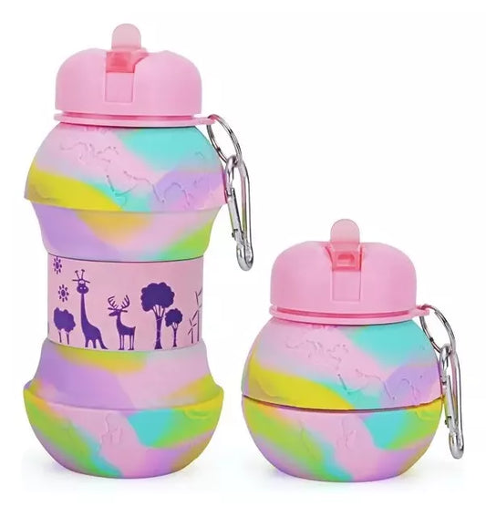 Botella Agua Deportiva Plegable Botella De Agua Diseño 550ml