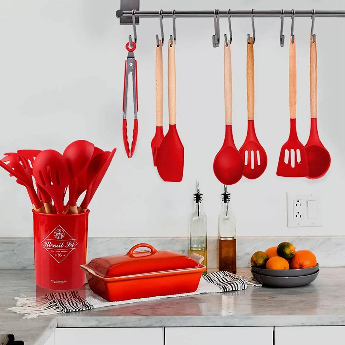 Set X12 Utensilios De Cocina Antiadherentes