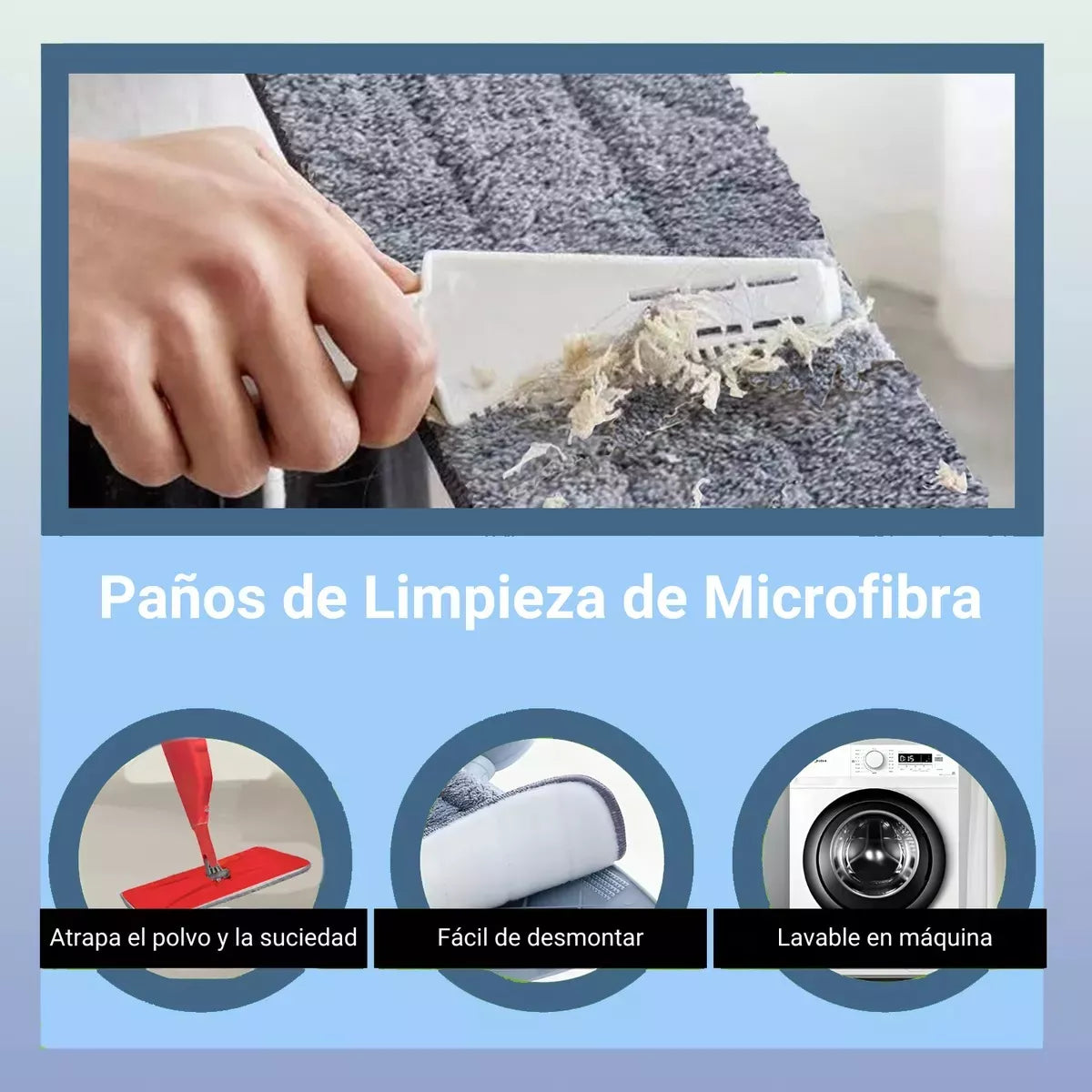 Mopa Spray Microfibra Mopa Trapeador Pisos Aseo Con Roceador