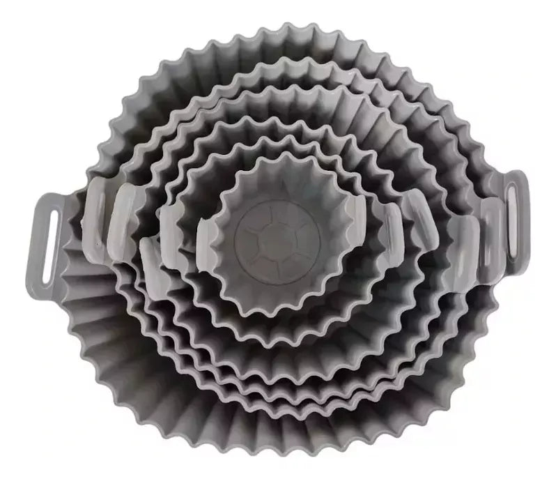 X6 Molde Redondo Silicona Para Air Fryer Moldes Freidora