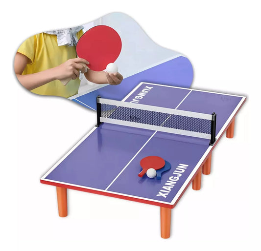 Mesa Infantil Ping Pong Mesa Pinpong Portatil + 2 Raquetas