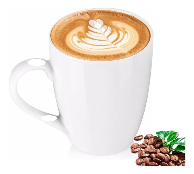 Taza De Cafe Cerámica Tazas De Cafe Coffe Tazon Blanco 400ml