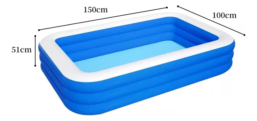Piscina Para Niños Piscina Plastica Inflable Verano 150x100