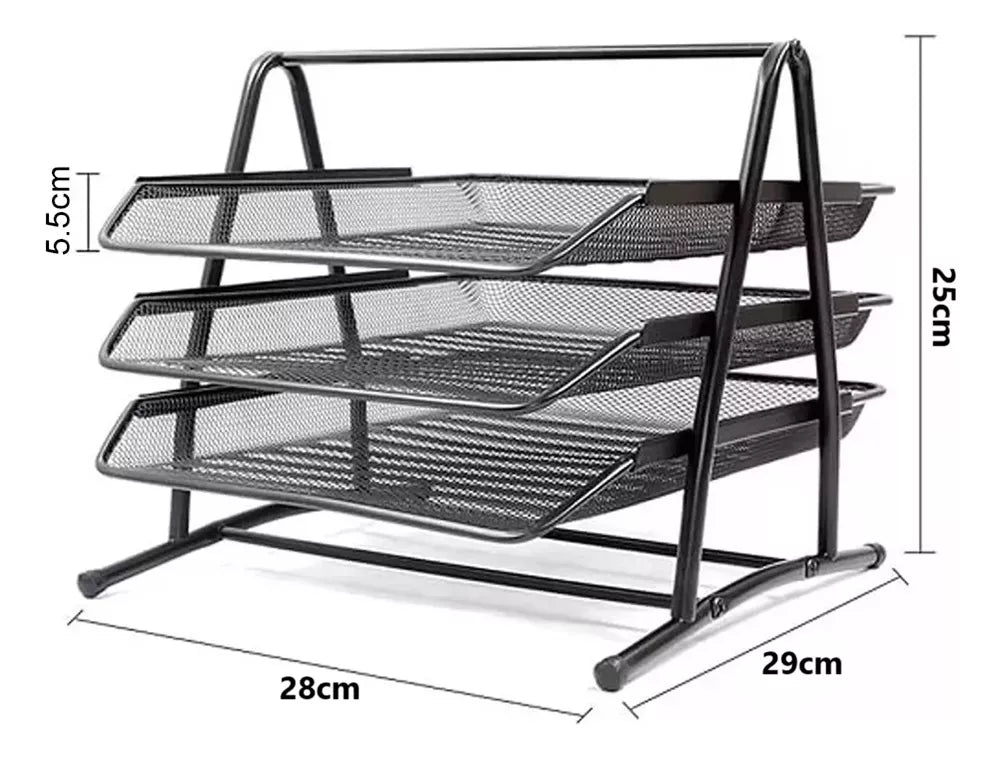 Portapapeles Organizador De Escritorio Archivador 3 Bandejas