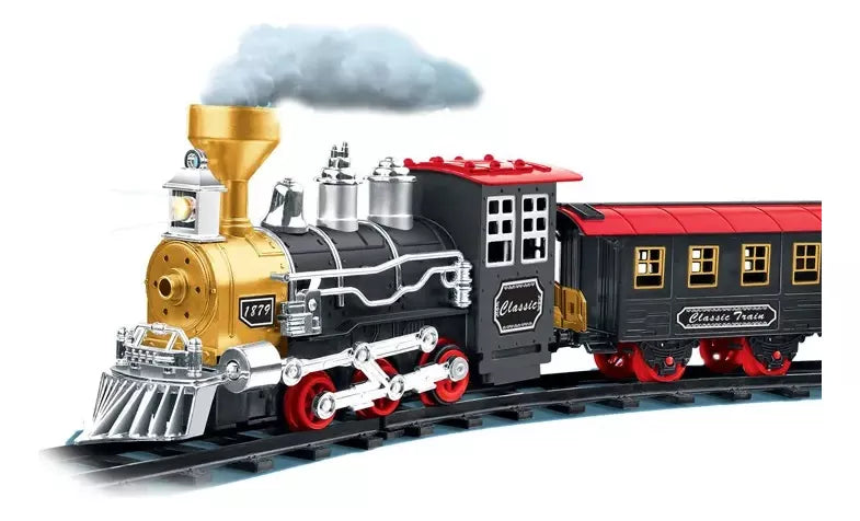 Tren Juguete Juguetes Tren Electrico Humo Para Navidad 8pcs