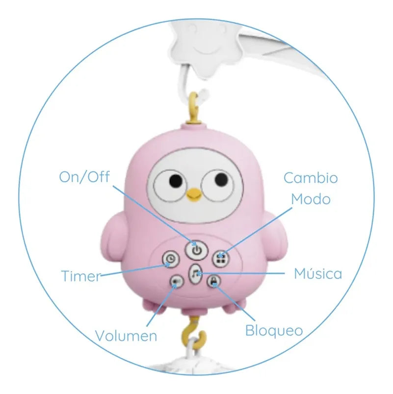 Movil Para Bebe Musical Luz Espanta Cuco Sonajero Coche Cuna