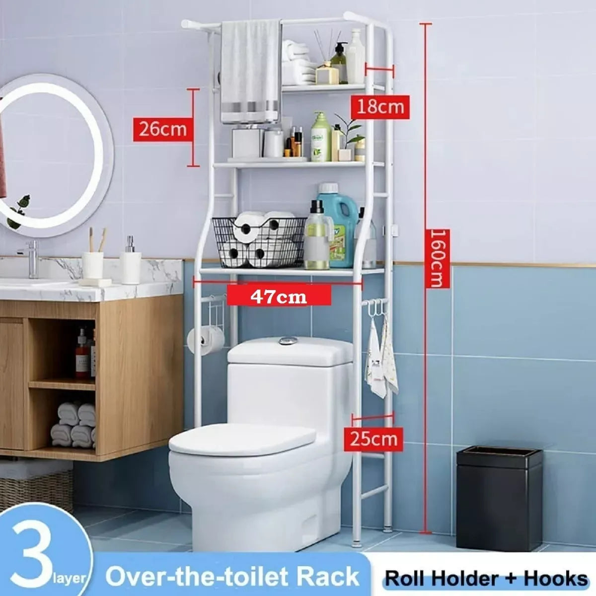 Mueble Organizador De Baño Organizador Baño Repisa Baño Rack