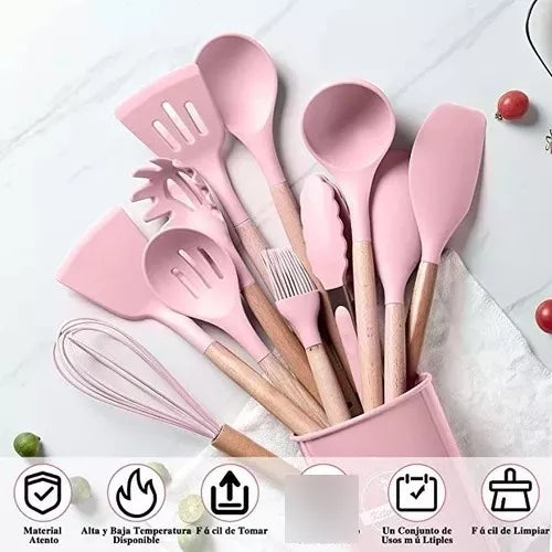 Set X12 Utensilios De Cocina Antiadherentes