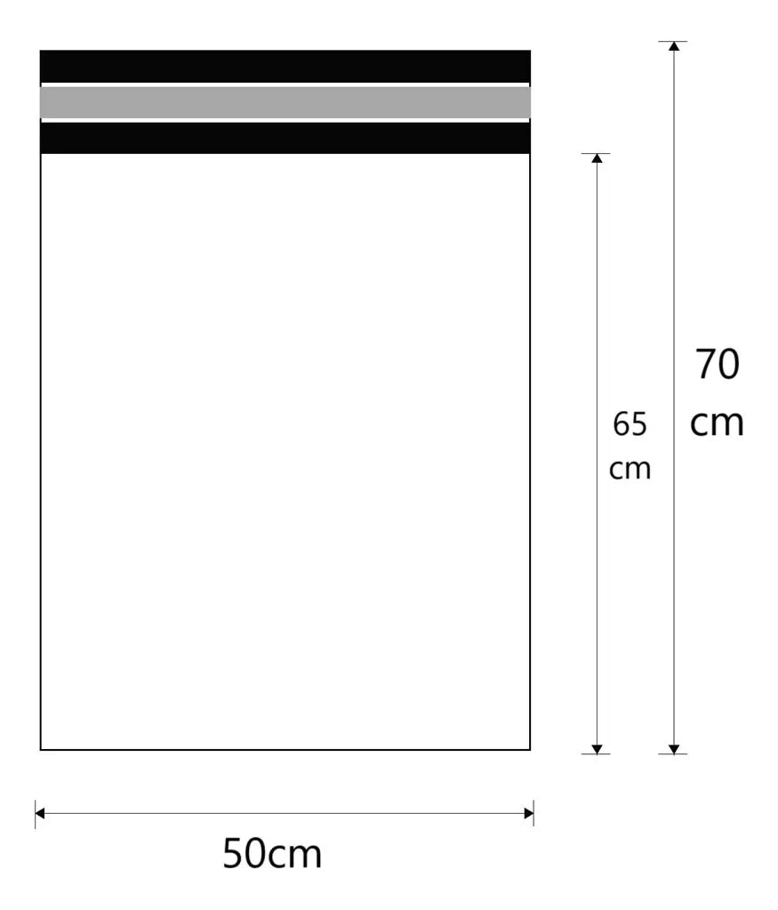 Pack X100 Bolsas De Embalaje Courier Autoadhesiva 70x50cm