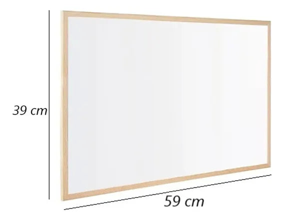 Pizarra Blanca Acrilica Pizarra Con Marco De Madera 60x40cm