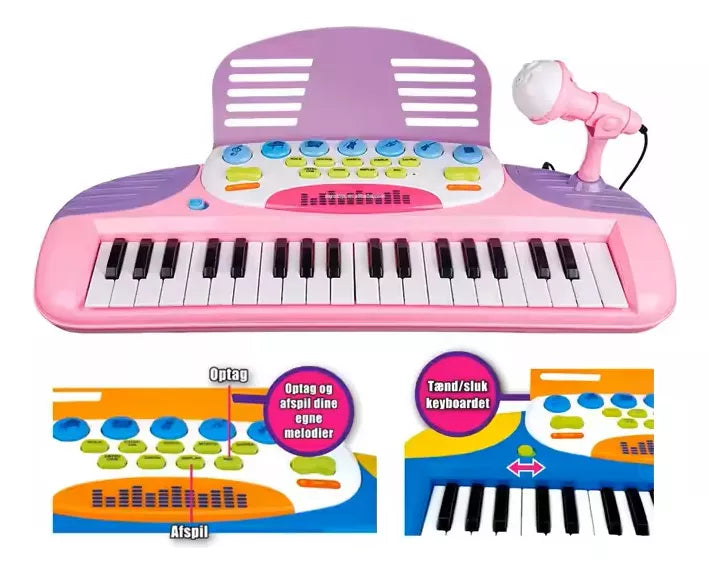 Piano Musical Infantil Teclado Musical 37teclas Soporte