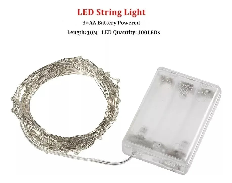 Guirnalda Luces Micro 100 Led Luces Hada Hilo 10m