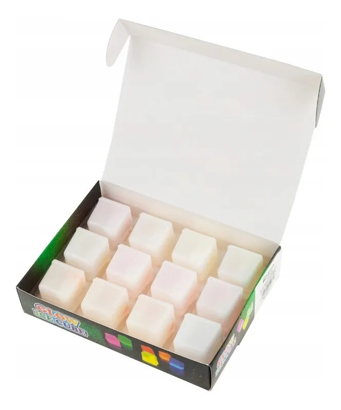 12 Cubos De Hielo Desechables Para Fiesta Hielos Led Fluor