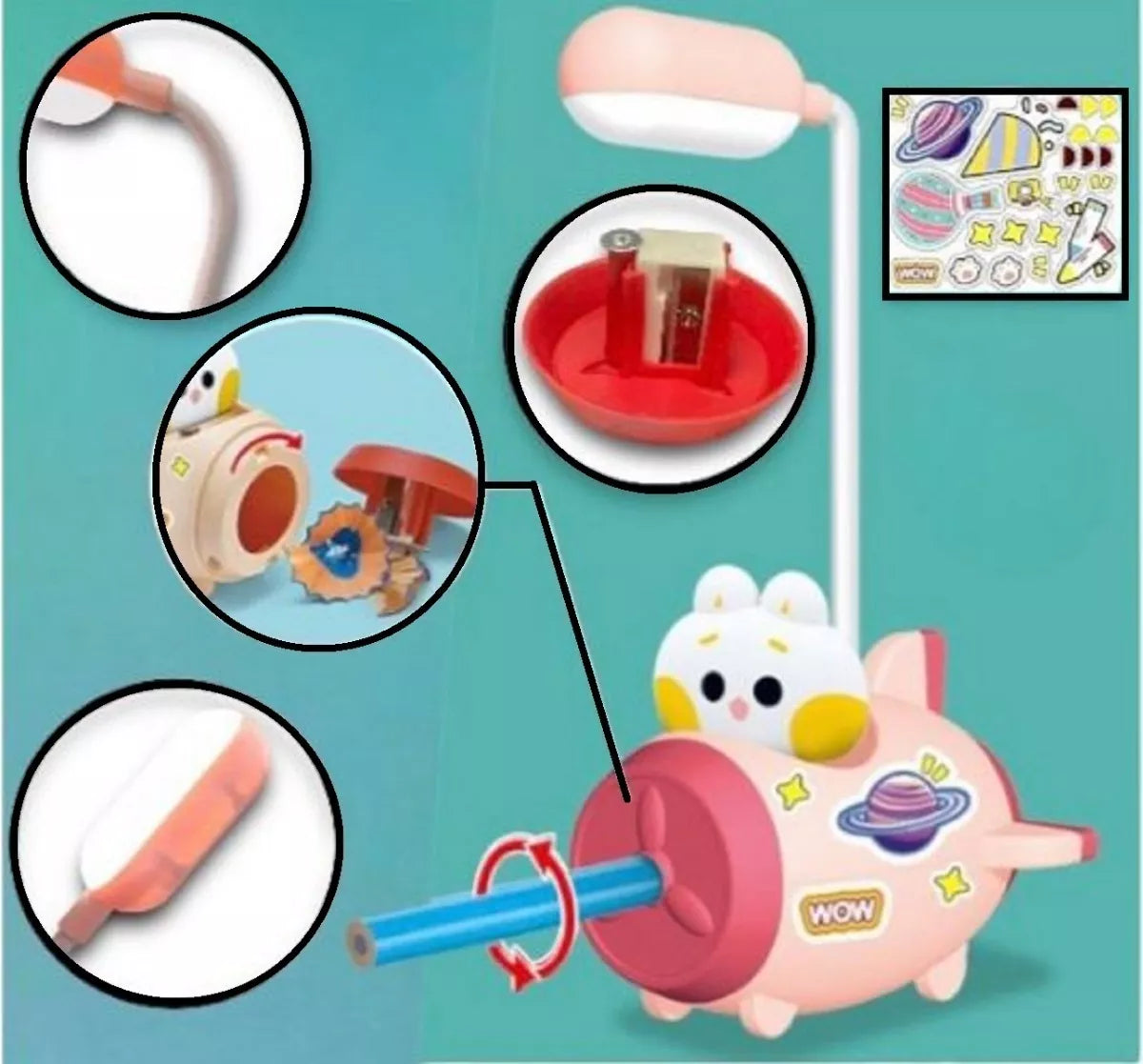 Lampara Sobremesa Sacapuntas Para Niños Lampara Espanta Cuco