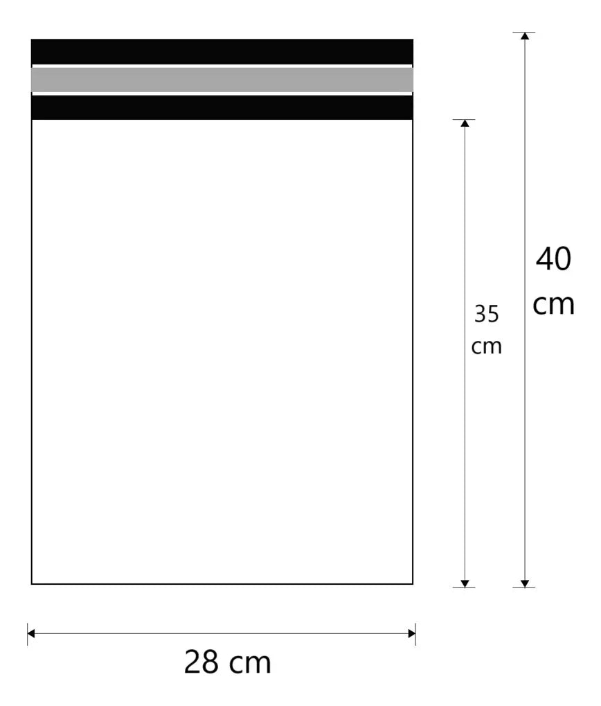 Pack X100 Bolsas De Embalaje Courier Autoadhesiva 40x28cm