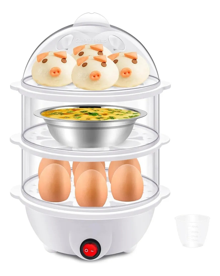 Cocedor De Huevos Electrico Hervidor De Huevos 3 Niveles
