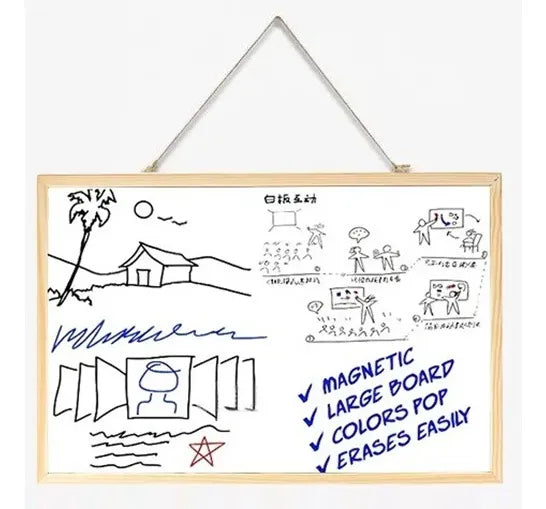 Pizarra Blanca Acrilica Pizarra Con Marco De Madera 30x20cm