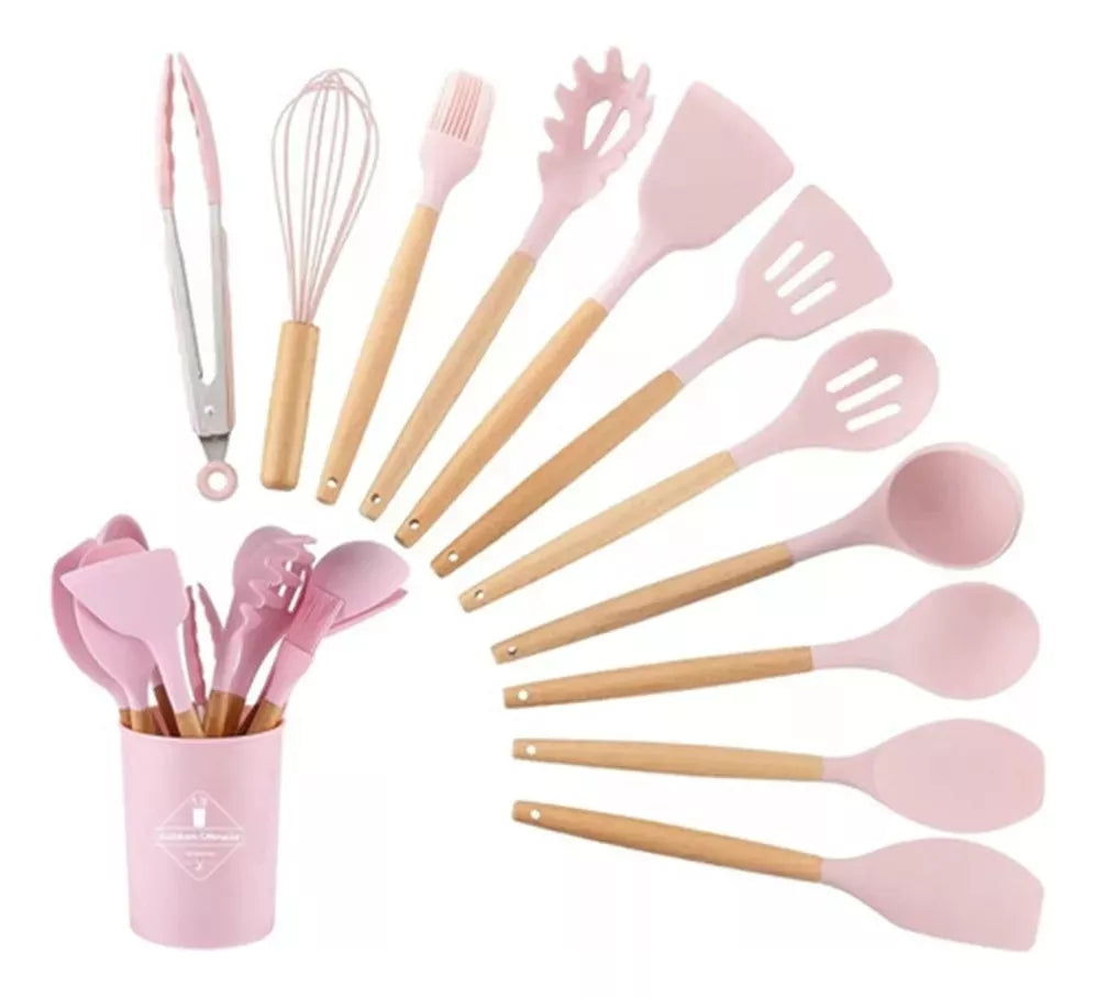 Set X12 Utensilios De Cocina Antiadherentes