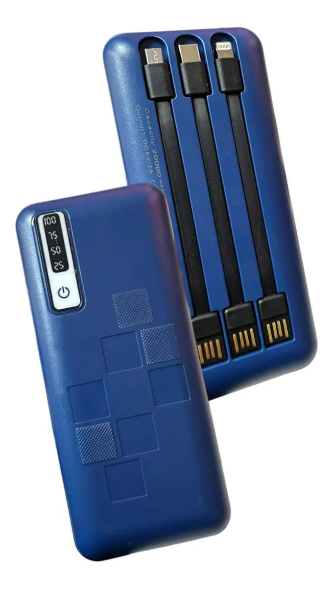 Power Bank 20000mah Cargador Portatil Usb-c - 3 Entradas