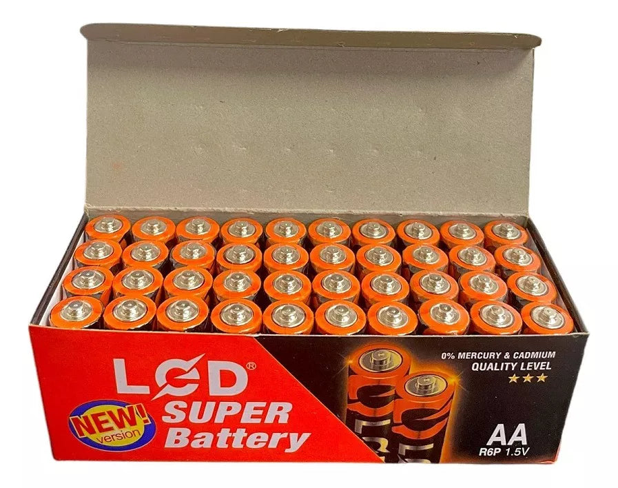 Pack 40 Pilas Caja Pilas 2a Lcd Tamaño Doble Aa