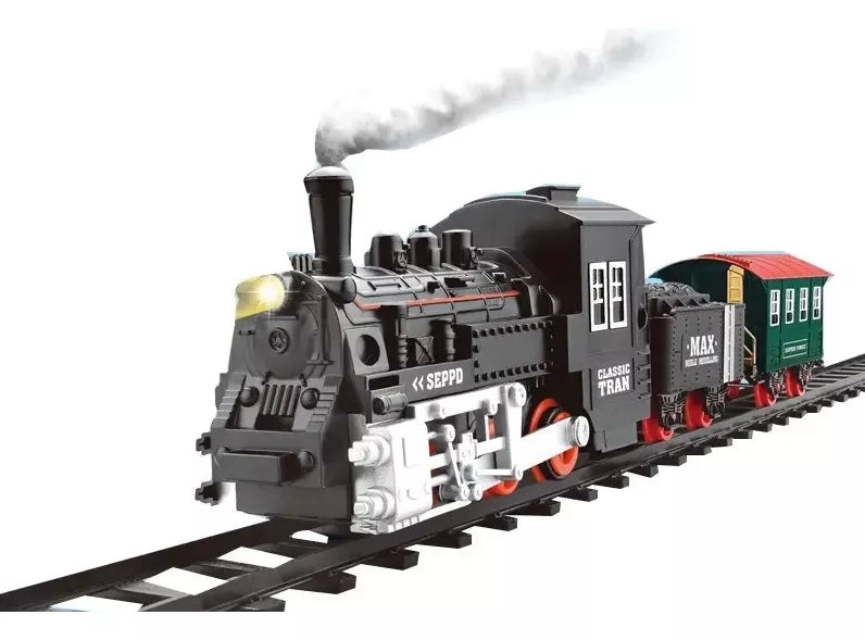 Tren Juguete Juguetes Tren Electrico Humo Para Navidad 16pcs