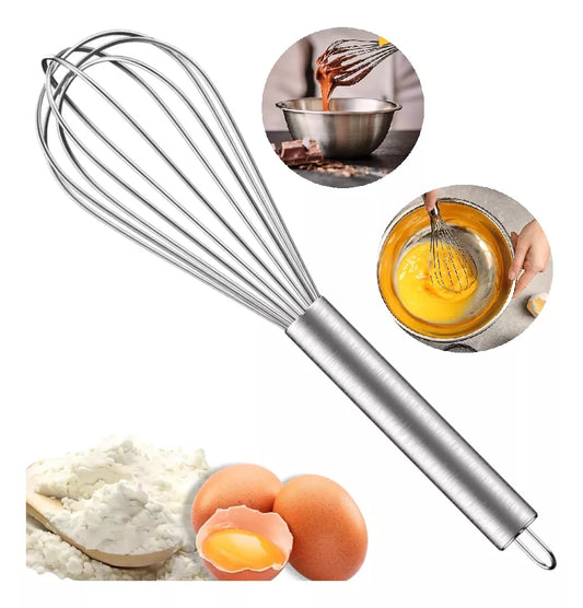 Batidor Manual Mezclador Acero Inoxidable Resposteria 32cm