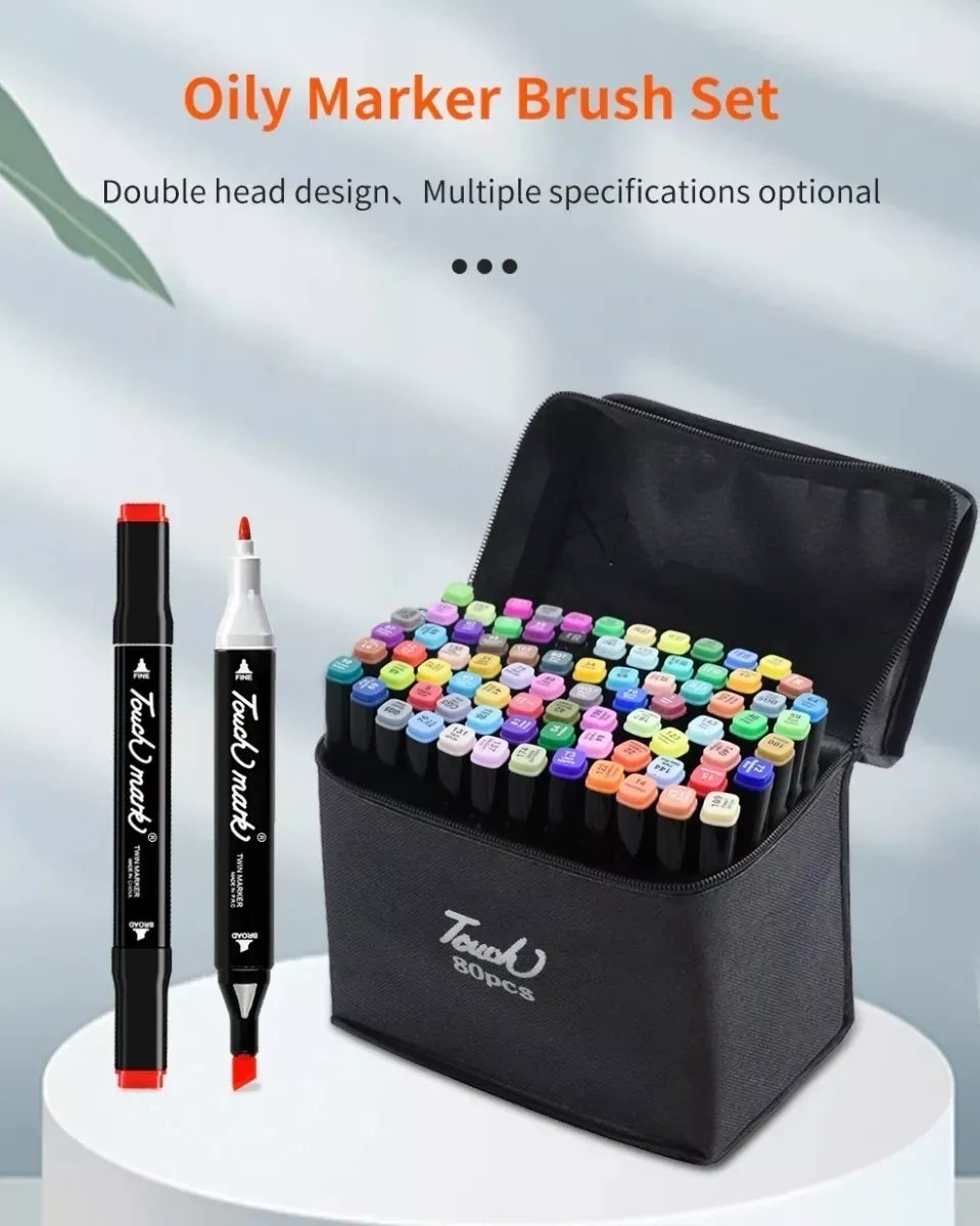 80pcs Plumones Doble Punta Rotulador Plumones Para Colorear
