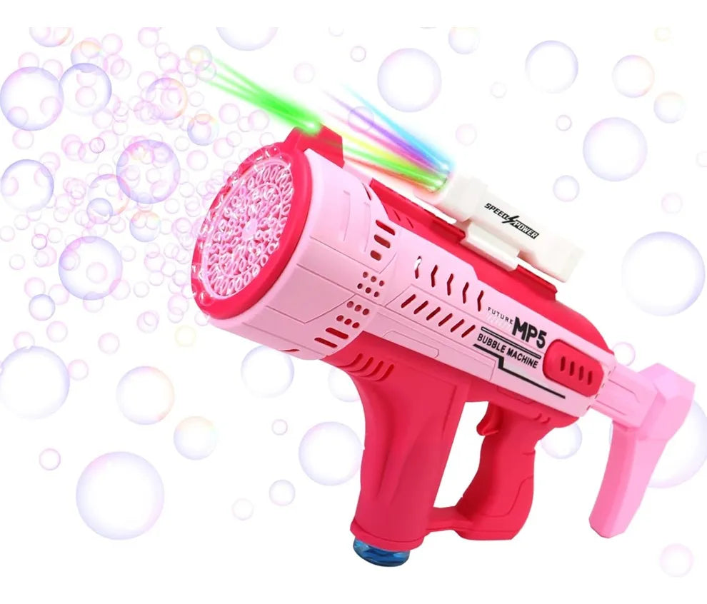 Pistola Burbujas Bazooka Recargable Lanza Burbujas Niños