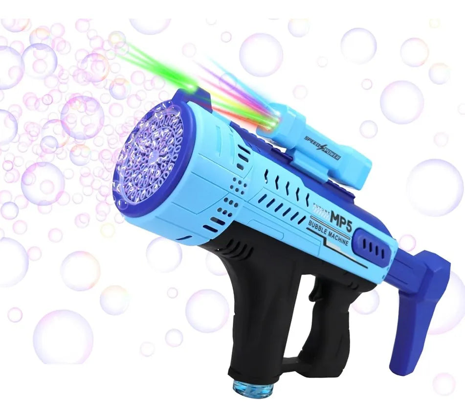 Pistola Burbujas Bazooka Recargable Lanza Burbujas Niños