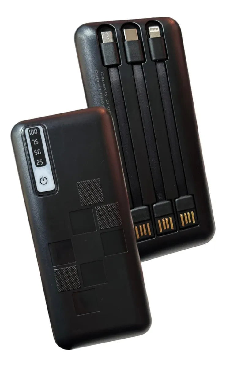 Power Bank 20000mah Cargador Portatil Usb-c - 3 Entradas