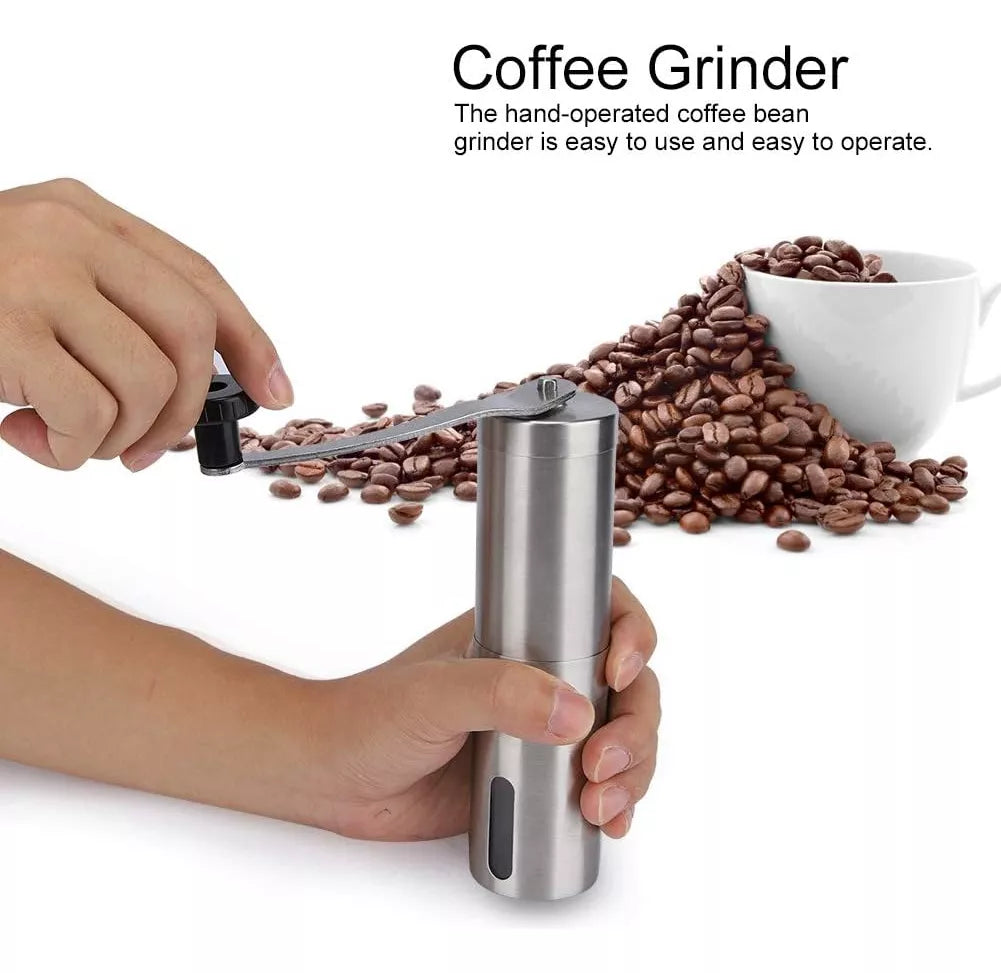 Molinillo Manual Moledor De Cafe Triturador Acero 17,5cm