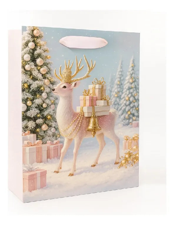 Bolsa De Regalo Navidad Bolsa Navideña 23x18x10cm Bolsa M