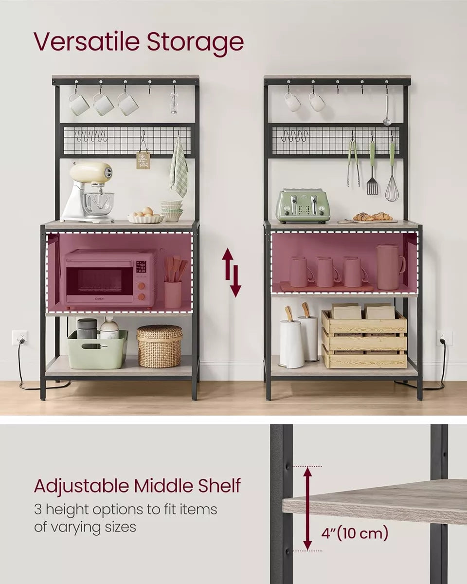 Estante Acero Vintage Rack Organizador Metal Multifuncional