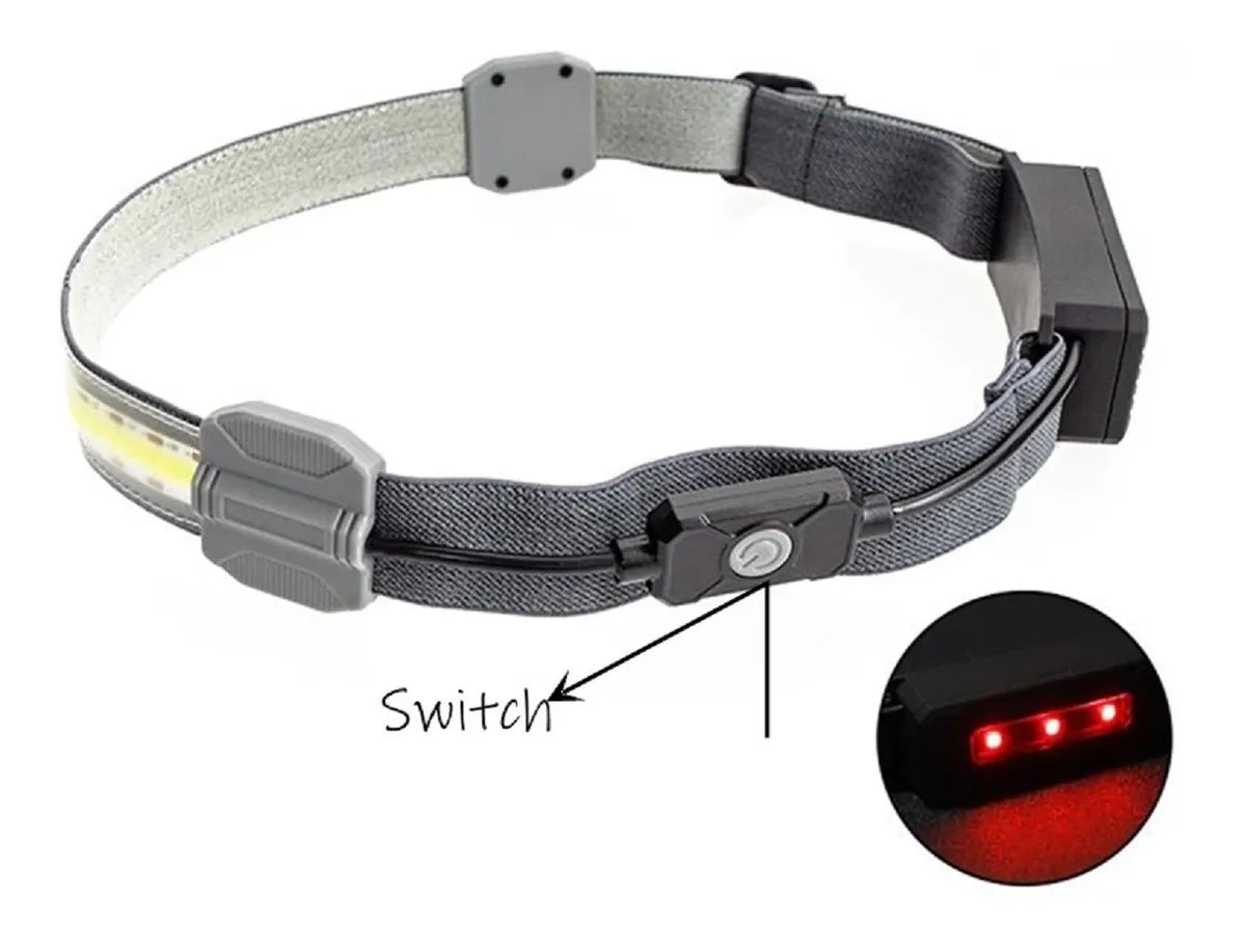 Linterna Frontal Led Linterna Cabeza Recargable 3 Modos Blanco