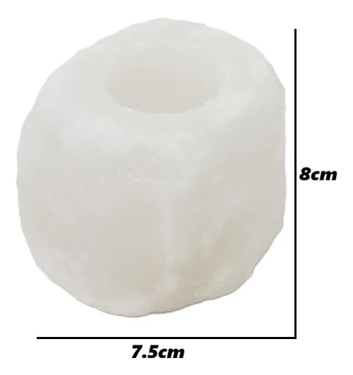 Porta Vela Sal Himalaya Rustico Candelabro Sal De Himalaya