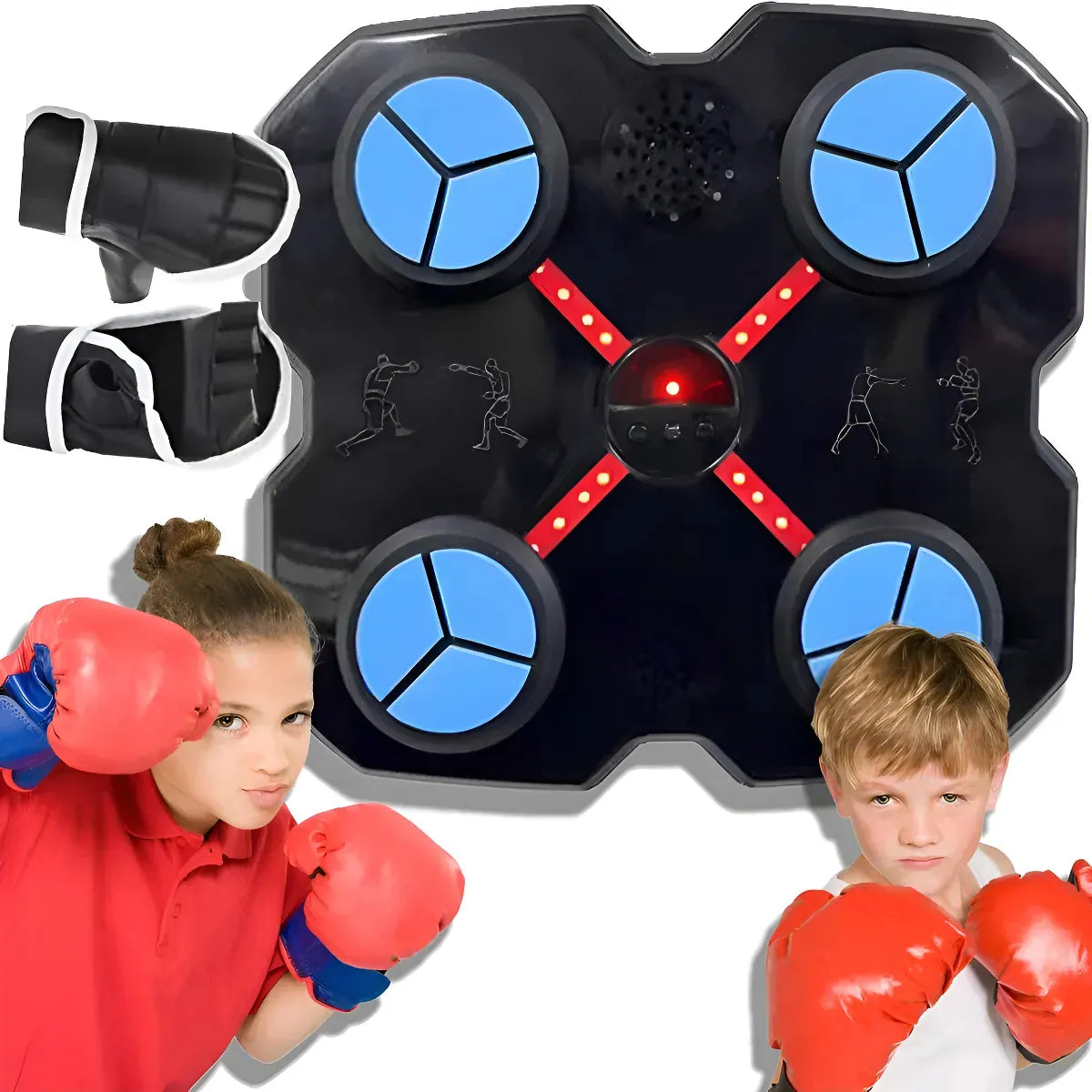 Maquina De Boxeo Inteligente Musical Luces Bluetooth Niños