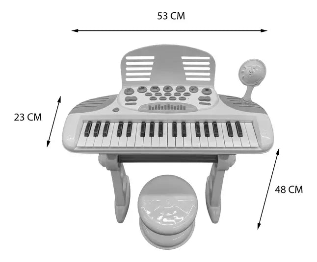 Piano Musical Infantil Teclado Musical 37teclas Soporte