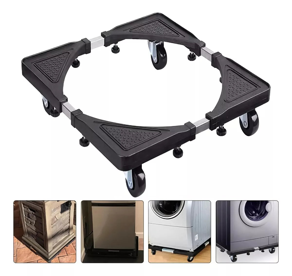 Base Ajustable Multiuso Ruedas Cocina Lavadora Refrigerador