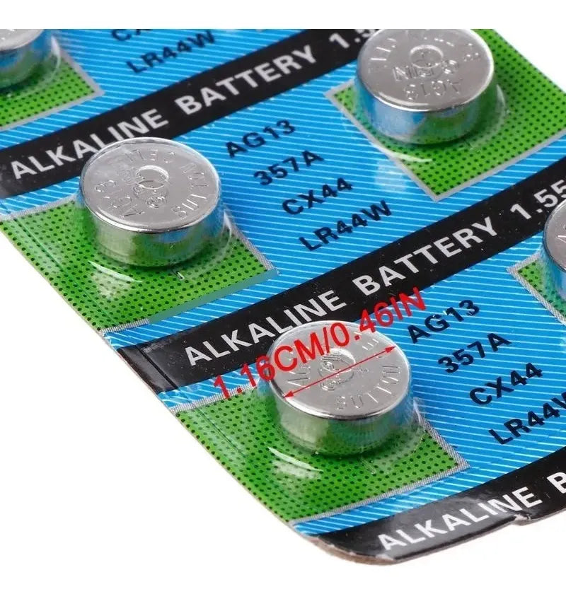 Pack X10 Pilas Bateria Ag13 Lr44 Alcalina Baterias