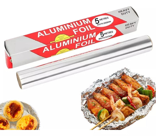 Papel Aluminio Cocina Alimentos Rollo Papel Aluminio 5mts