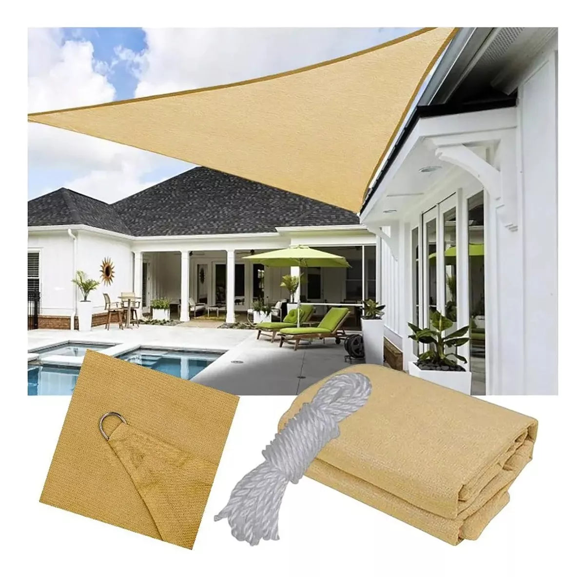 toldo Vela Sombra Toldos Vela Triangular terraza jardin 3x3x3